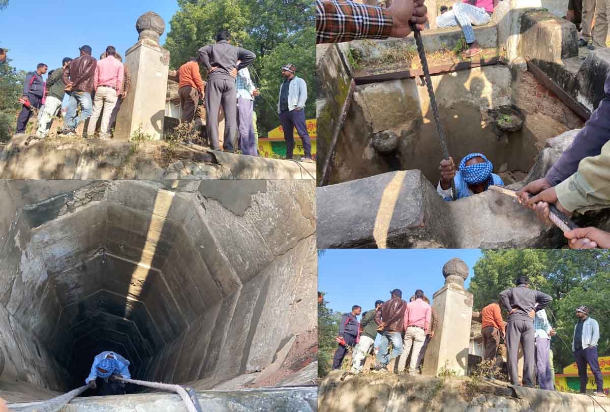 Etawah: Old woman dies after falling in a well, there is a possibility of suicide, villagers took out the dead body