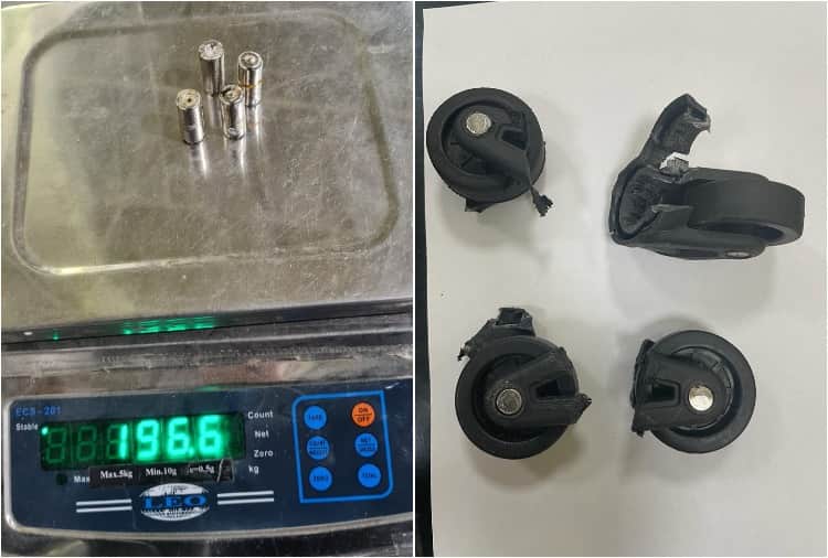 Customs officials caught a young man illegally bringing gold in Amritsar of Punjab