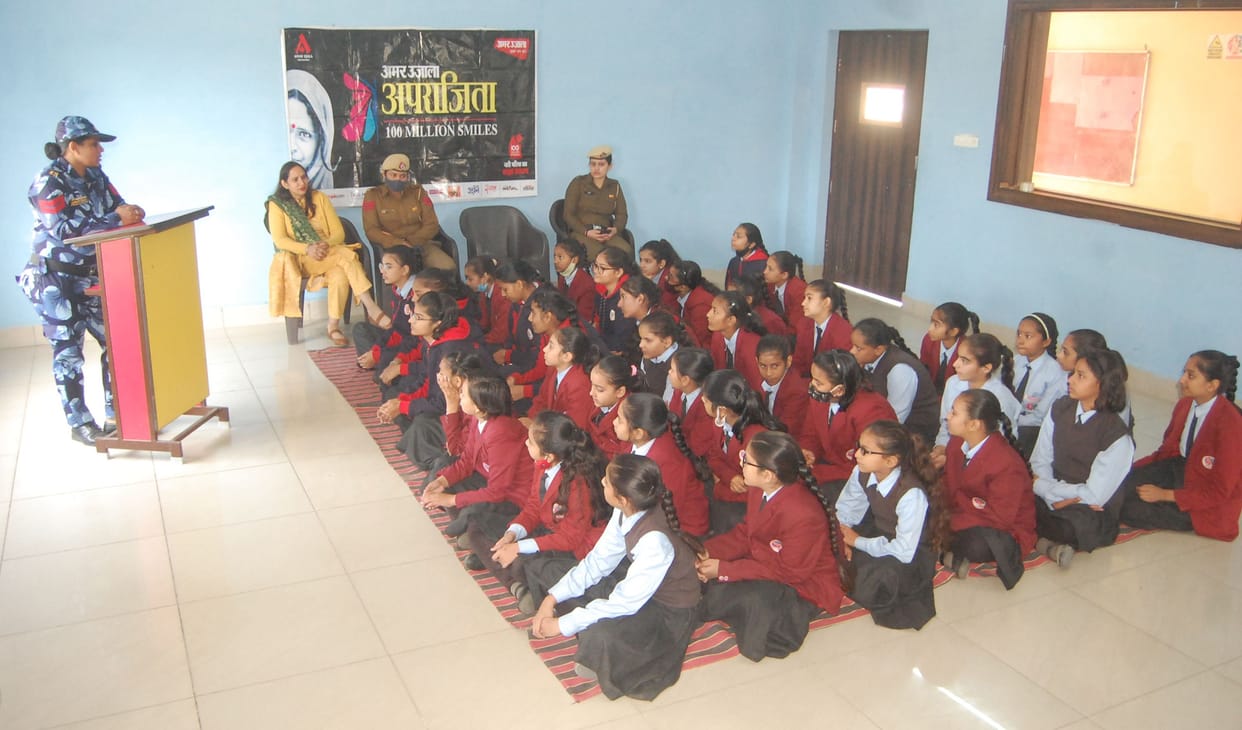 Self-defense tricks taught to girl students