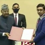 चल्ला वेंकेटेश को राष्ट्रपति ने किया सम्मानित।