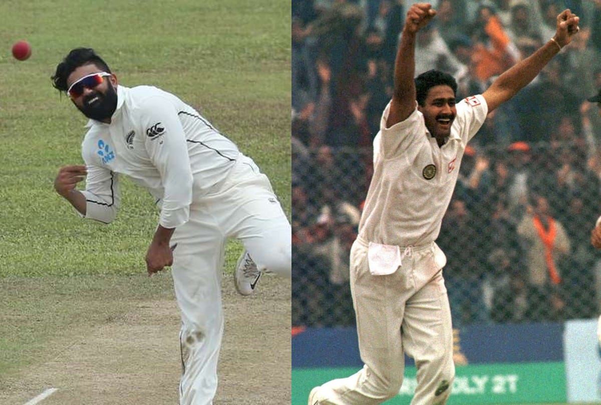 Anil Kumble and Javagal srinath witnessed Anil kumble and Ajaz patel 10 wicket haul