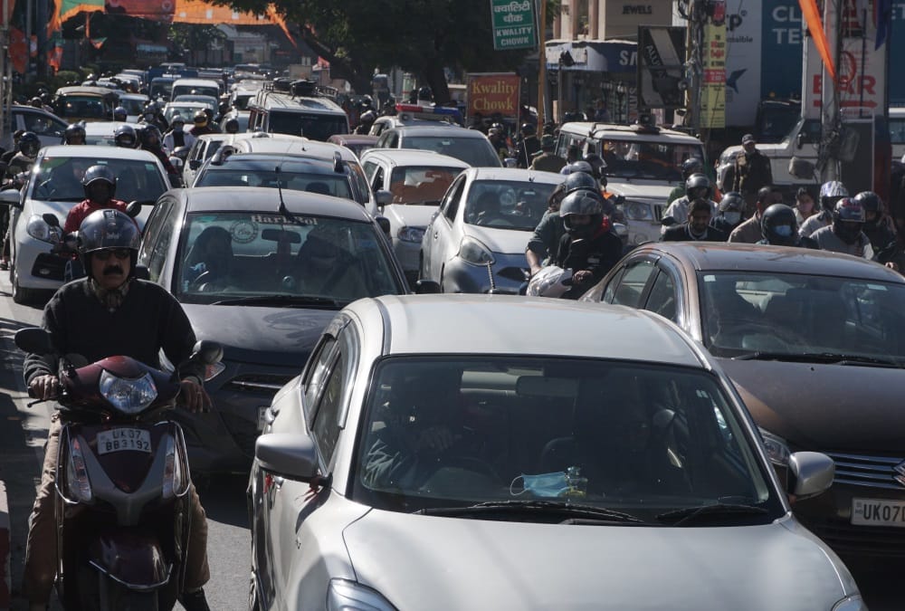 PM Narendra Modi Visit in Dehradun: Traffic Jam In dehradun after Pm Modi Rally photos