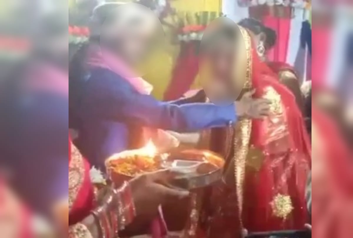 Video viral after lover filled vermilion in bride at gorakhpur