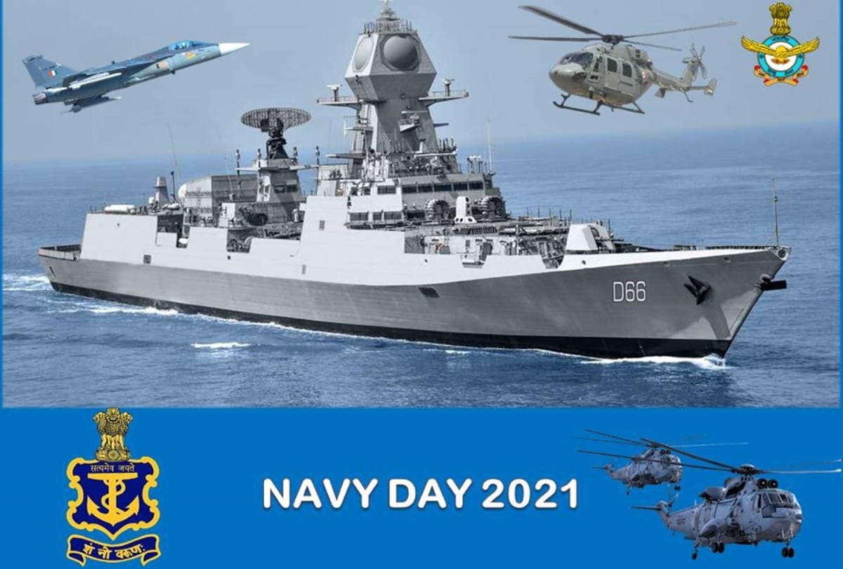 Indian Navy Day 2021 Women officers in Frontline Navy Warship Kumudini Tyagi Riti Singh Shivangi Singh