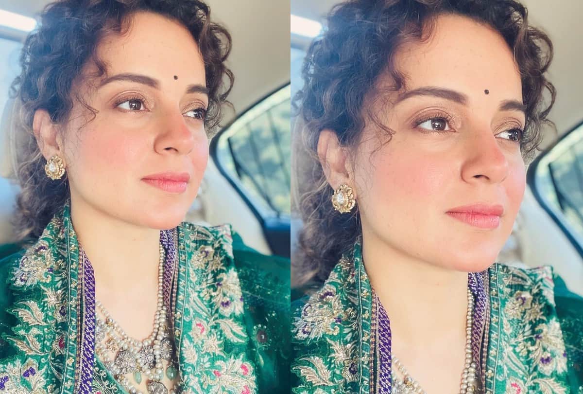 kangana Ranaut Heavy Green Ethnic Suit Photo And Price Wearing in Banke Bihari Temple Mathura