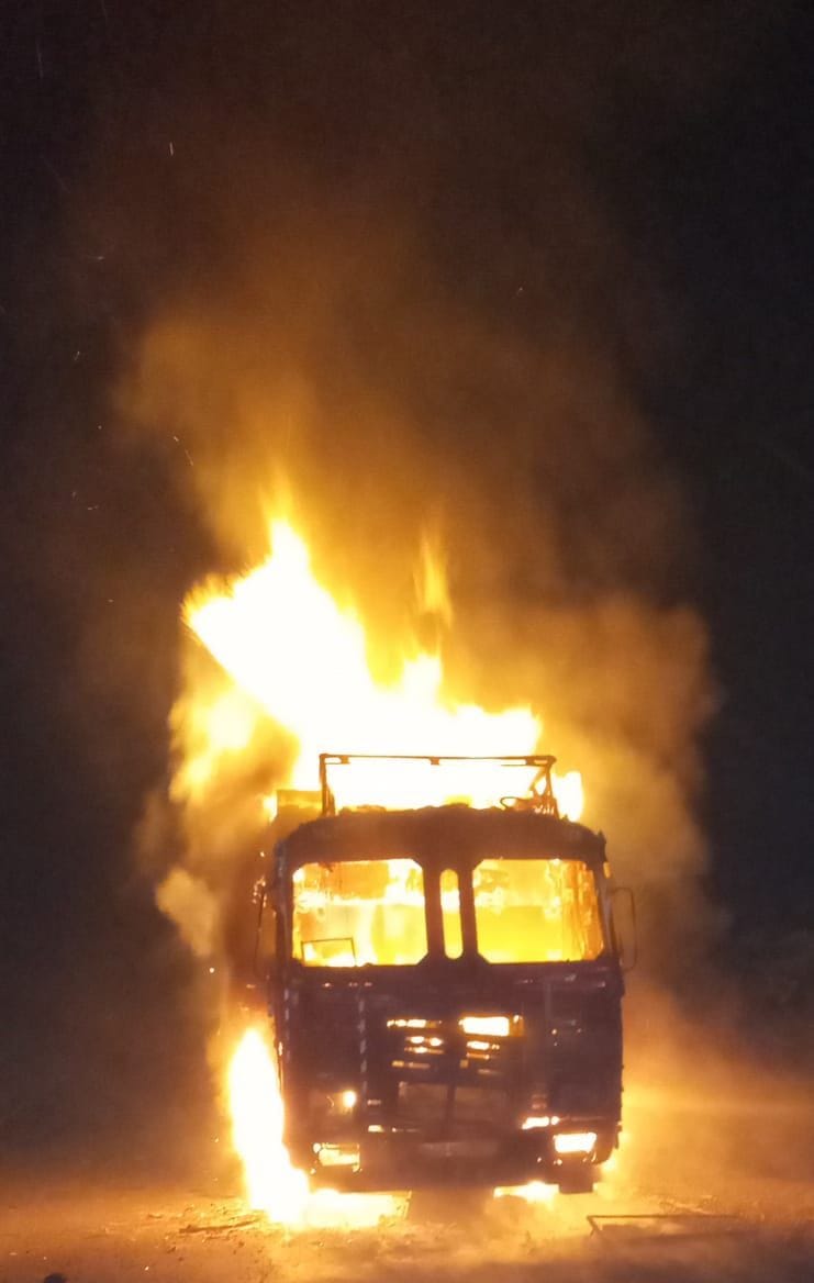 fire in truck