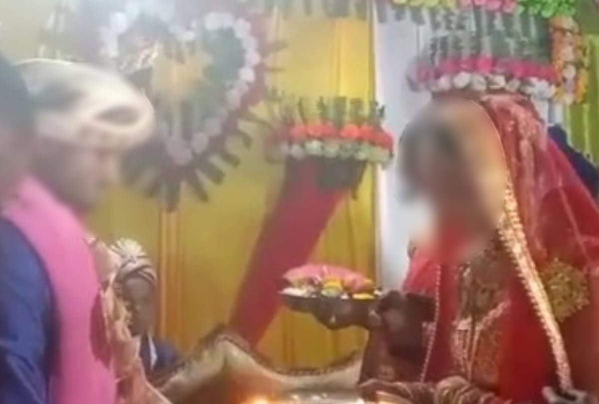 Video viral after lover filled vermilion in bride at gorakhpur