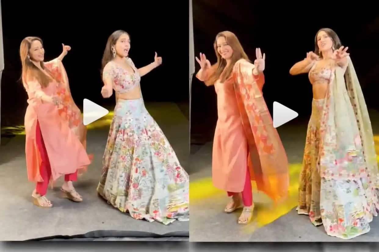 Sara Ali Khan dances with Madhuri Dixit on 'Chaka Chak', video goes viral