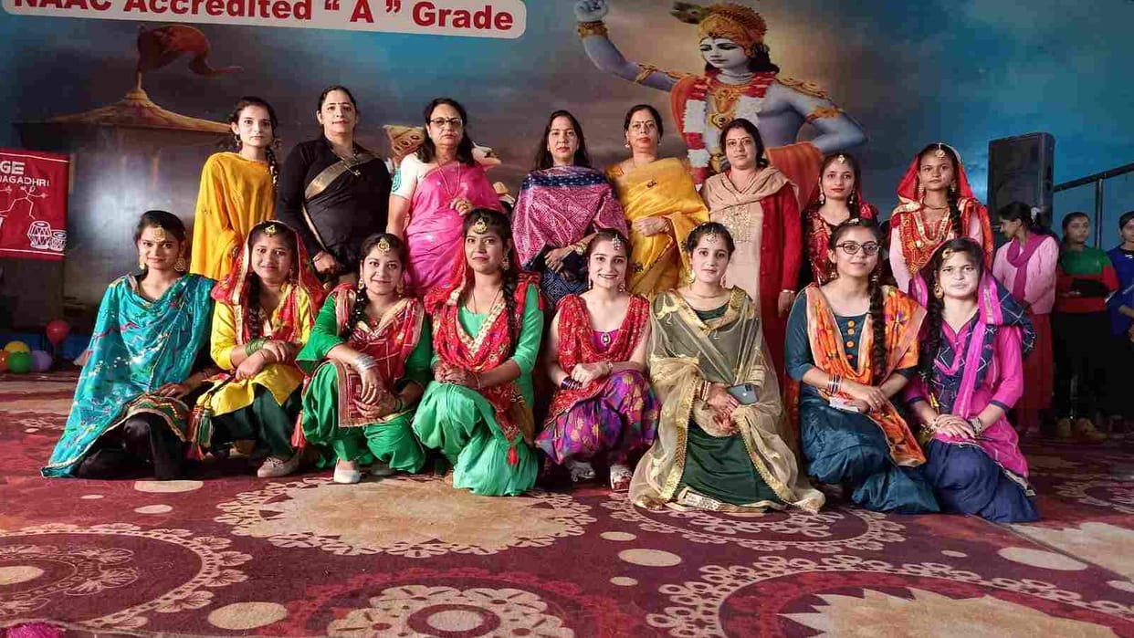 Glimpses of Indian culture seen in the presentation of girls, Yamunanagar