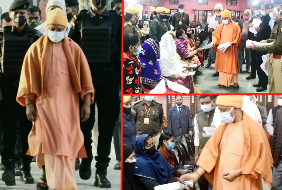 CM Yogi Visit in janta darbar at gorakhnath temple of gorakhpur