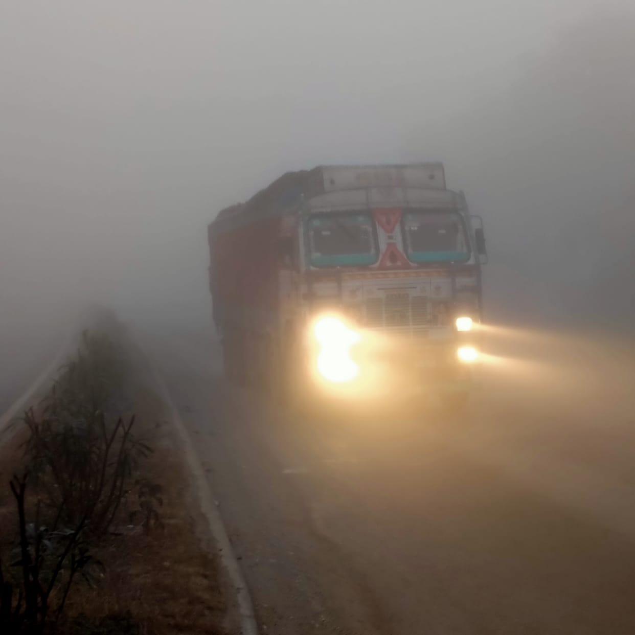 Dropped temperature, thick blanket of fog