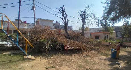 Construction done by occupying park land