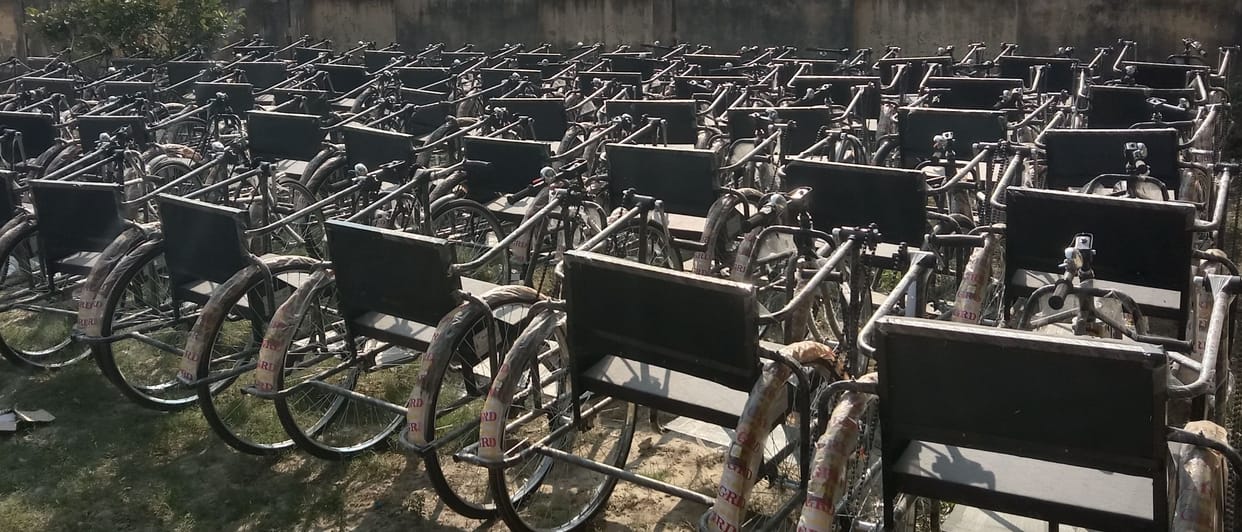 fathepur news,Tricycles were not given to the beneficiaries on Divyang Day