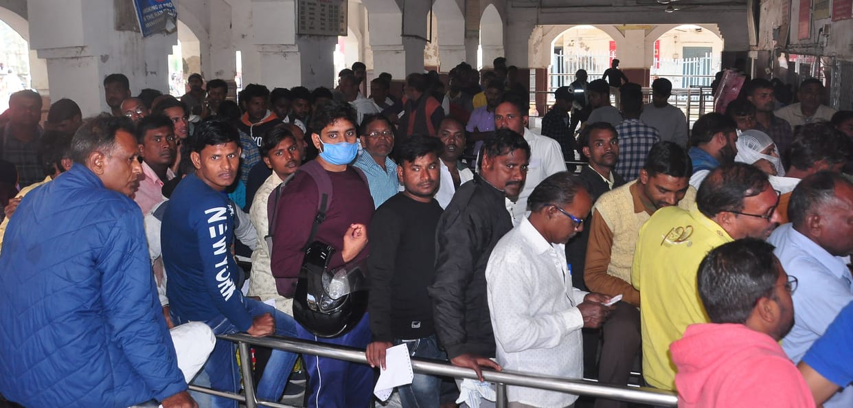 From the plate form to the reservation counter, the crowd gathered, the passengers created a ruckus