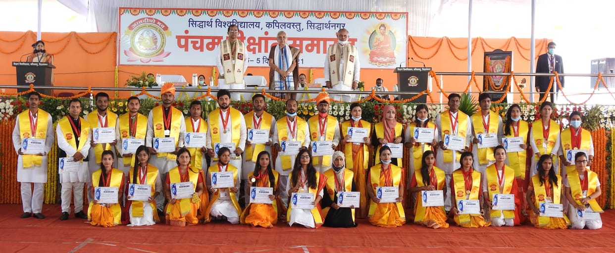 The meritorious who were awarded the gold medal at the convocation got excited