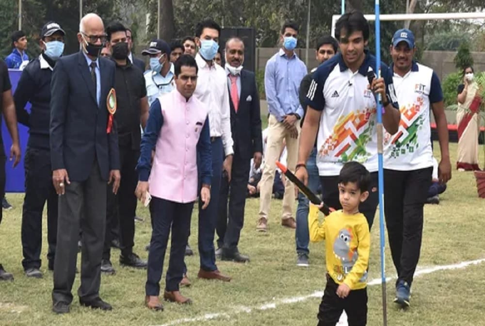 Neeraj Chopra trains kid at school in Ahmedabad, PM Modi says Great moments
