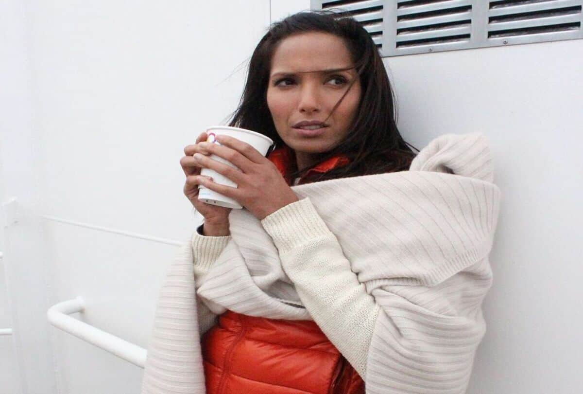 Indian American Model and actress Padma Lakshmi shared picture of Naan Bedsheet with pilau cases