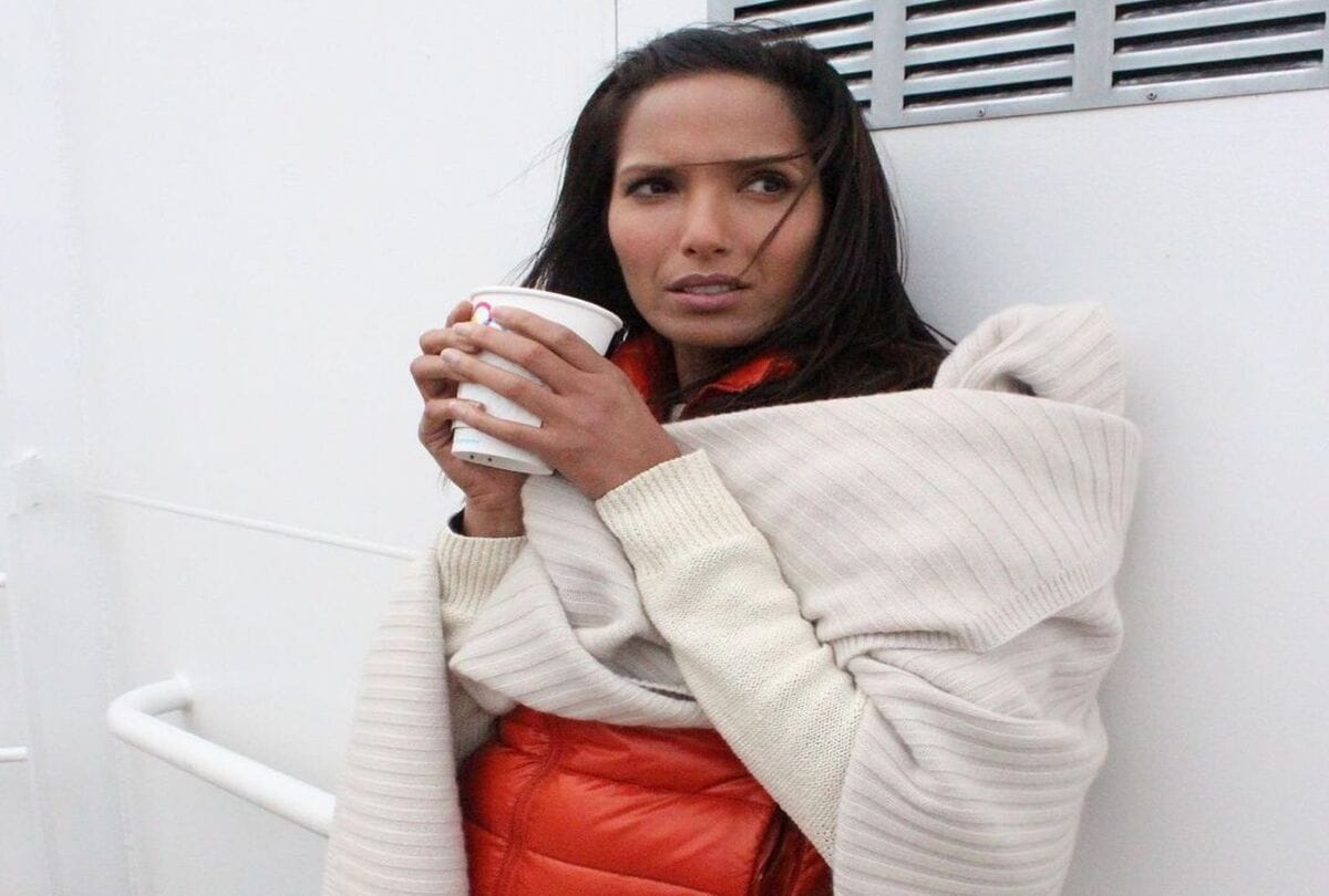 Indian American Model and actress Padma Lakshmi shared picture of Naan Bedsheet with pilau cases