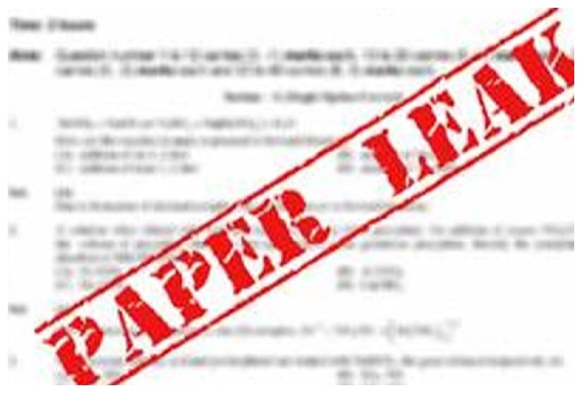 Question paper of 12th half yearly exam leaked in chhatarpur madhya pradesh , viral on social media