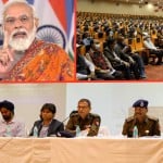 पीएम के स्वागत के लिए तैयारियों में जुटे अधिकारी।