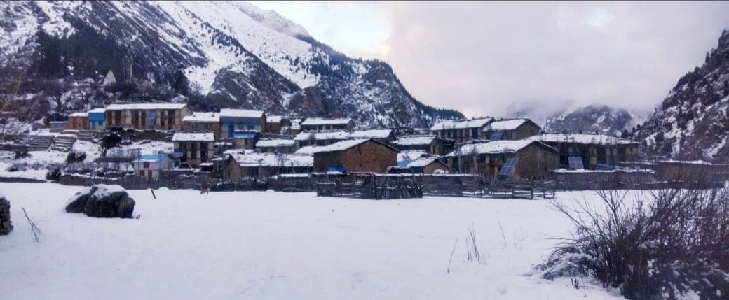 Dharchula-Munsiyari peaks covered with snow