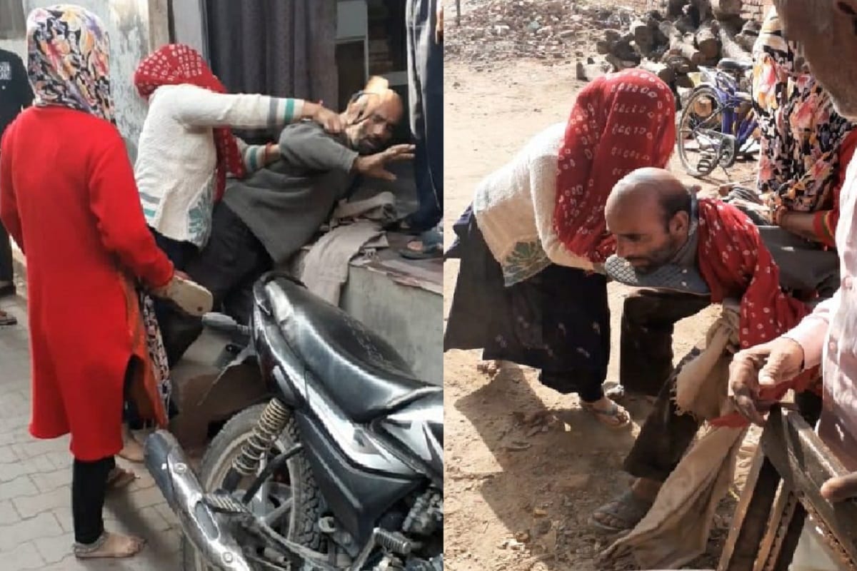 UP News: Two women beat their jeth with slippers in Baghpat city and see photos