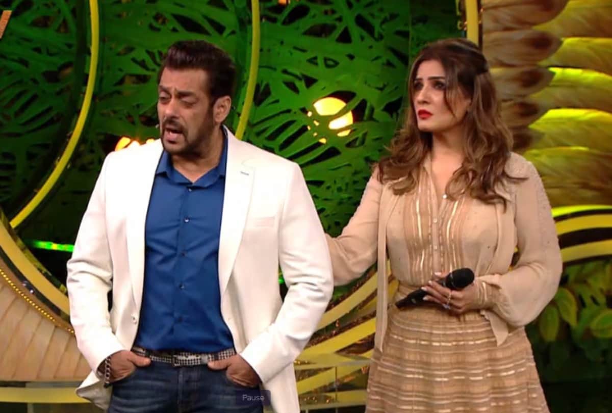 bigg boss 15 salman khan gets angry on shamita shetty rashami desai and other people behavior infront of raveena tandon