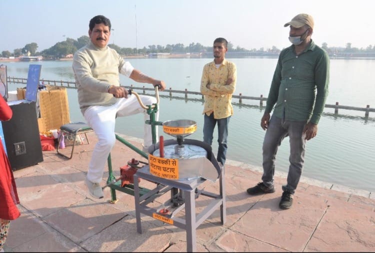 The artisan of Kurukshetra made a bicycle mill