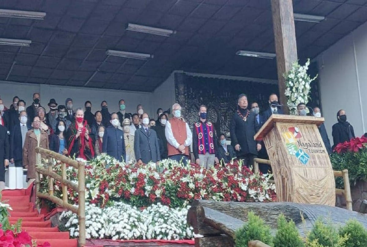 हॉर्नबिल महोत्सव के उद्घाटन समारोह में राज्यपाल जगदीश मुखी