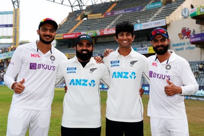 PHOTOS: Four India-New Zealand players made up of Akshar-Patel and Ravindra-Jadeja, ICC-BCCI shared this great picture