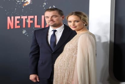 Jennifer Lawrence red carpet debut Leonardo DiCaprio with baby bump