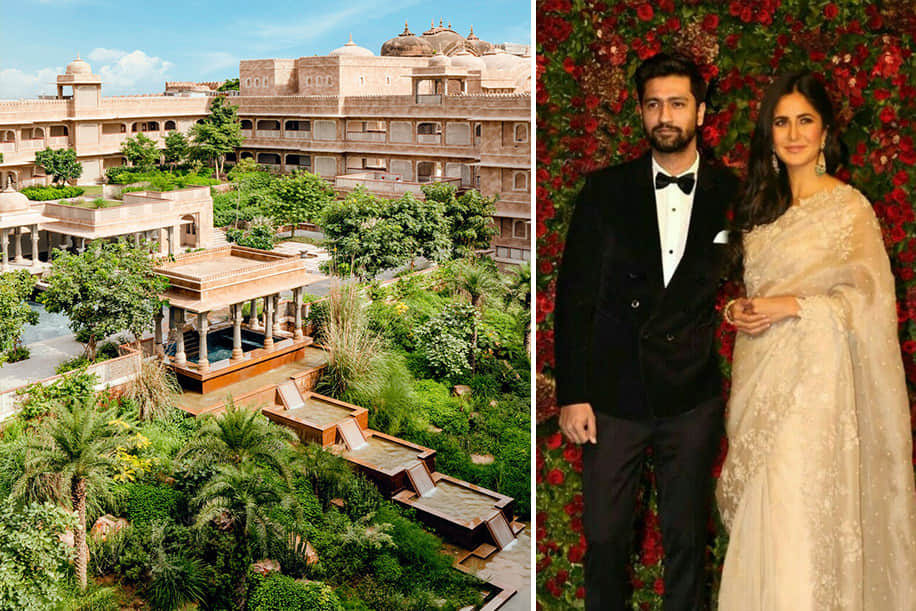 Katrina Kaif Vicky Kaushal first photo after marriage royal style seen in Jaimala