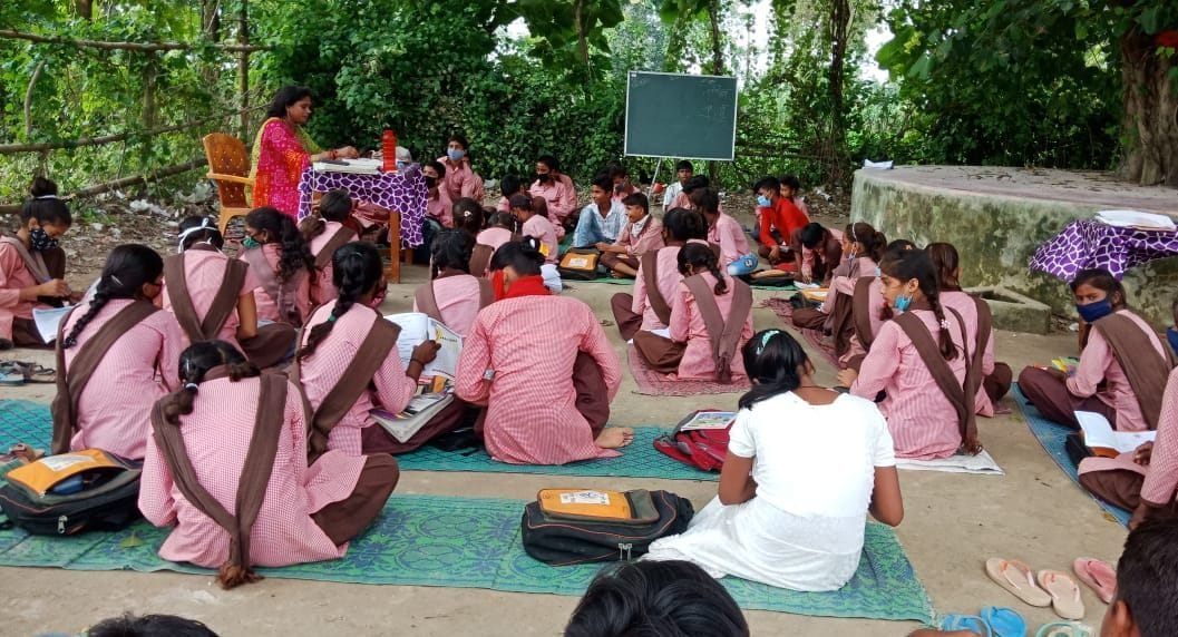 Demolished 278 school buildings, now trees and classes - studying in the classroom