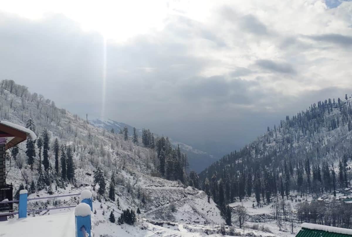 Snowfall in Himachal Pradesh: season first snowfall in Kufri Narkanda Manali Solangnala Jalori pass
