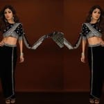 शिल्पा शेट्टी की इंडो-वेस्टर्न साड़ी