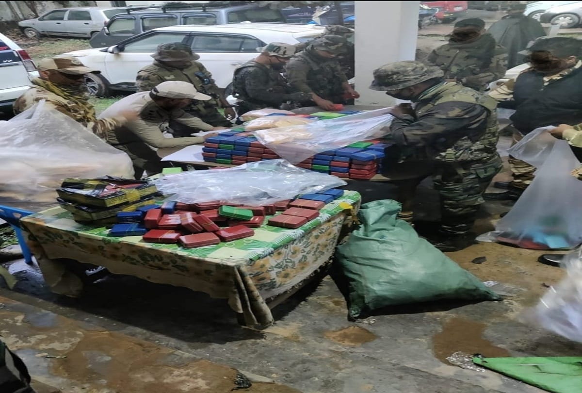 Drugs worth Rs 500 crores caught in Moreh town of Manipur including brown sugar & Ice Meth by Assam Rifles troops