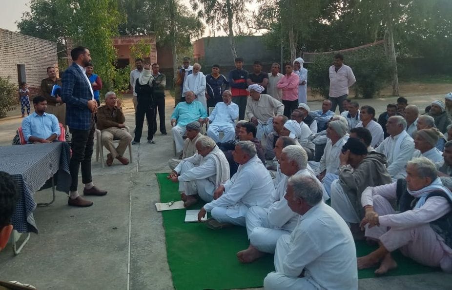 Villagers expressed their anger over not giving proper compensation for the acquired land