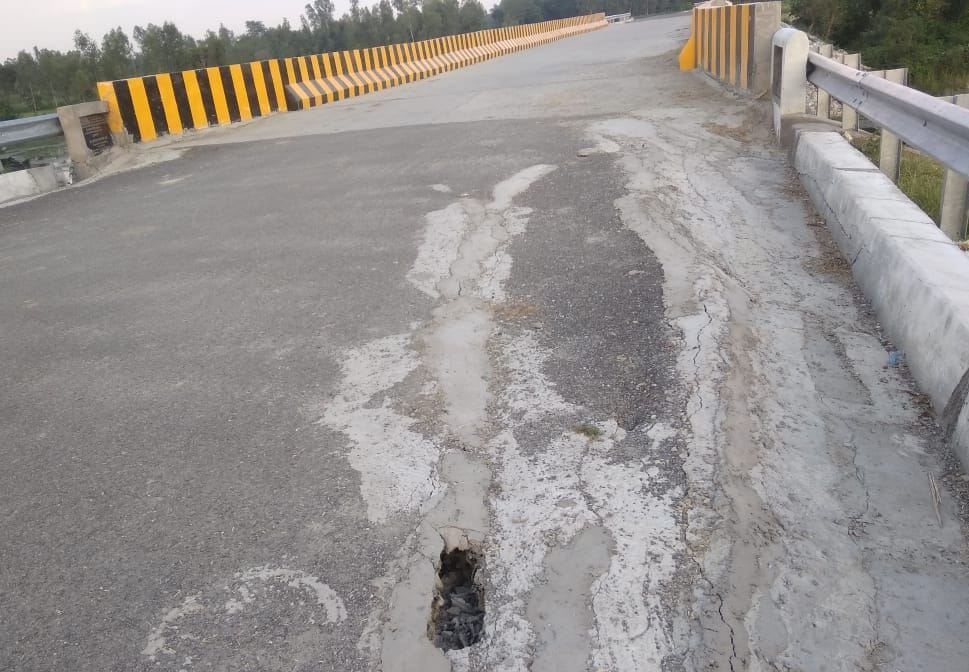 Road collapded within five month