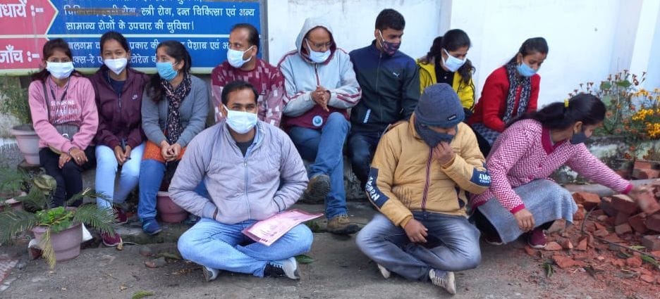 Protest by NHM Staff Union in Almora