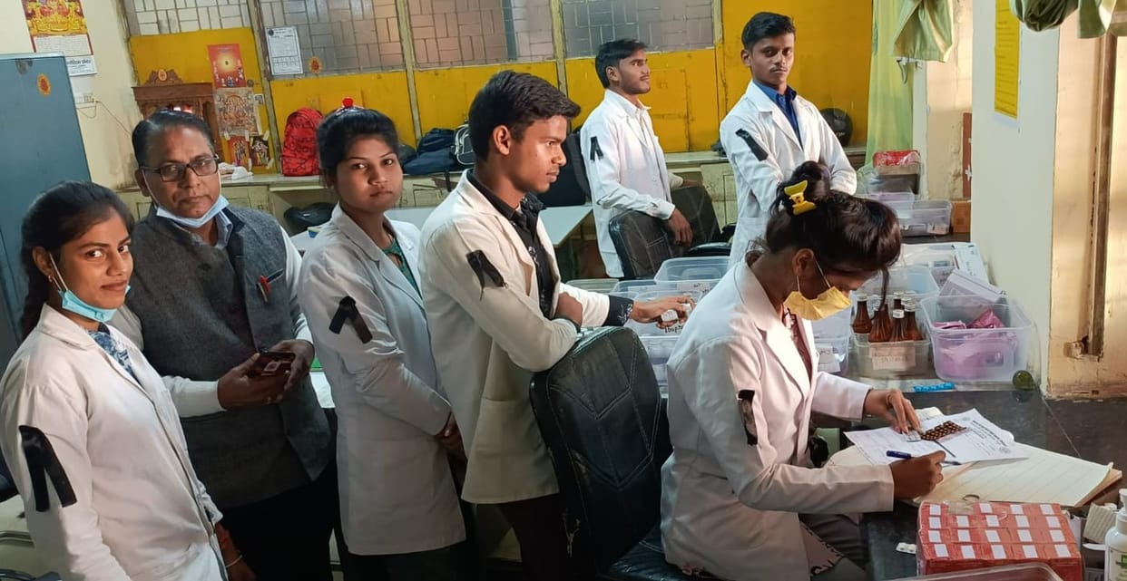 Even on Tuesday, pharmacists protested by tying a black band