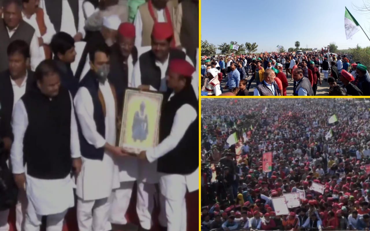 Meerut News: Akhilesh Yadav and Jayant Chaudhary talked about the problems of farmers and youth in their speech in rally
