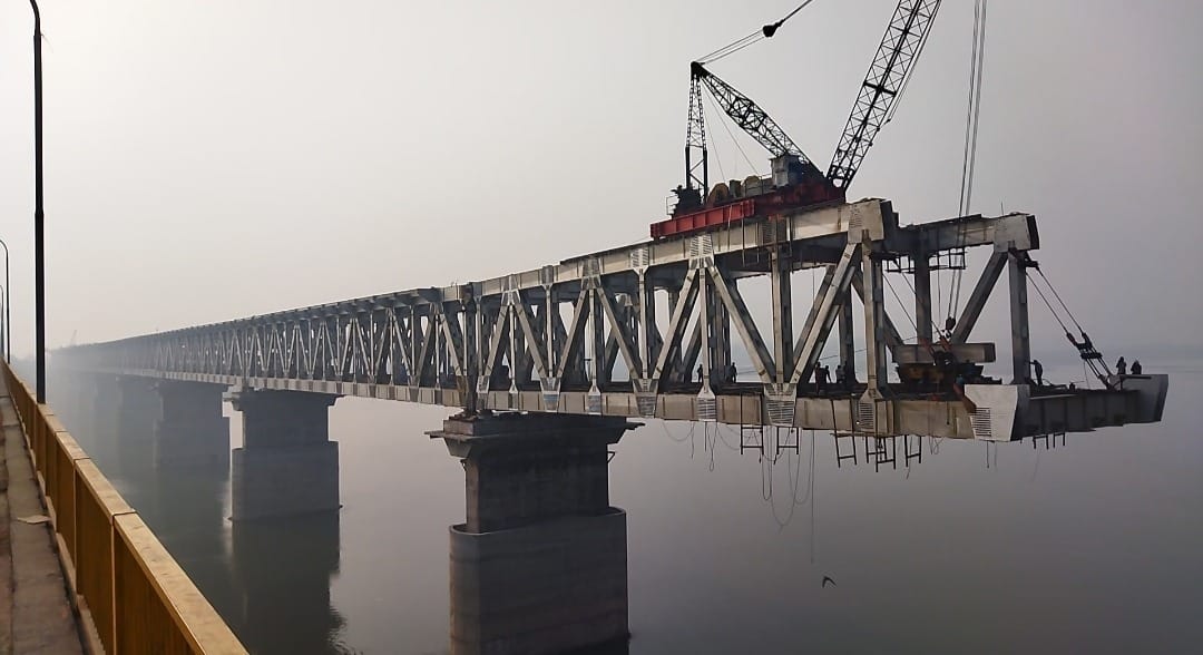 Slab casting work of four spans completed, work on ten is going on