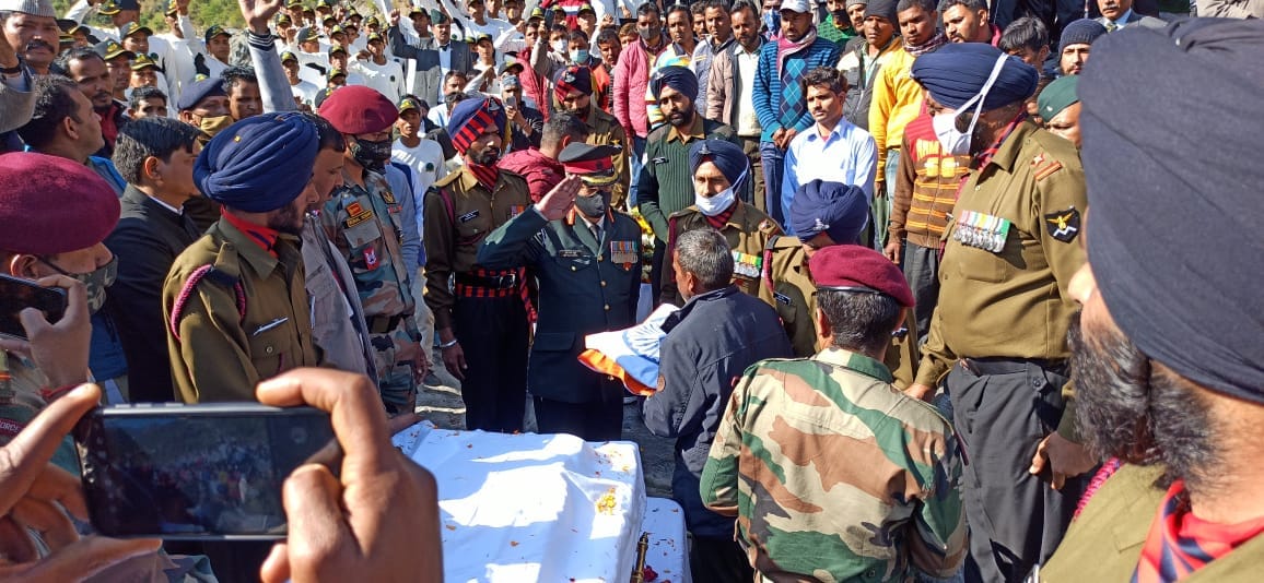 Nagaland Violence: Martyred jawan Gautam cremation, his father says will send another son to the army too, see photos