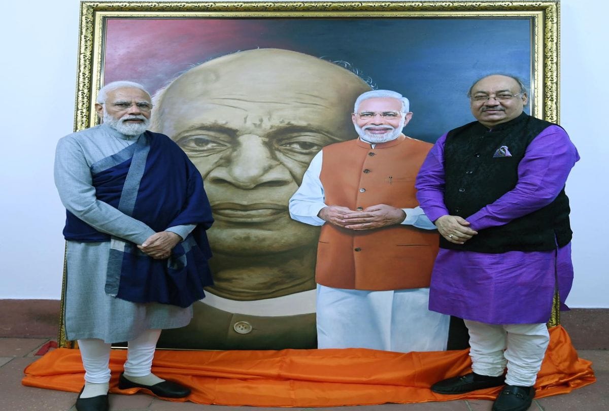 Padmashri Shri Kanhai Chitrakar Painting Installed In Statue Of Unity