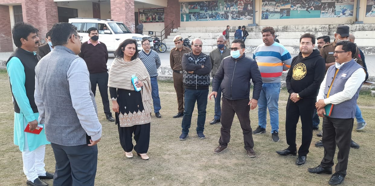 DC visited Arya College grounds