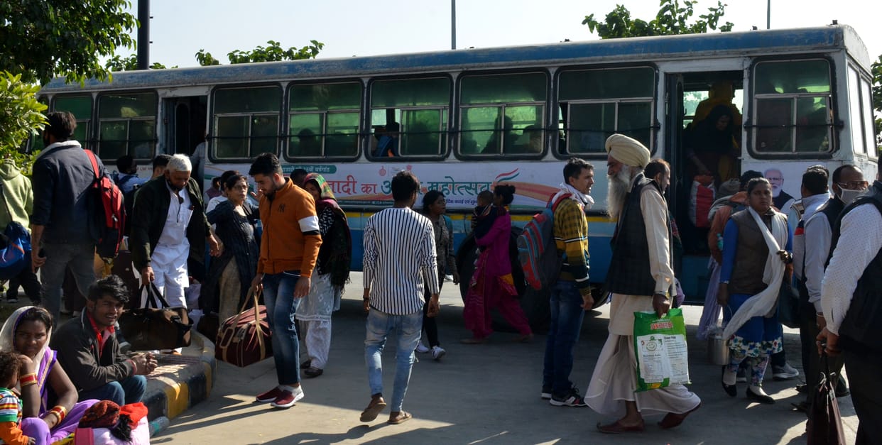 Seats are not available in the buses coming full from behind at the new bus stand