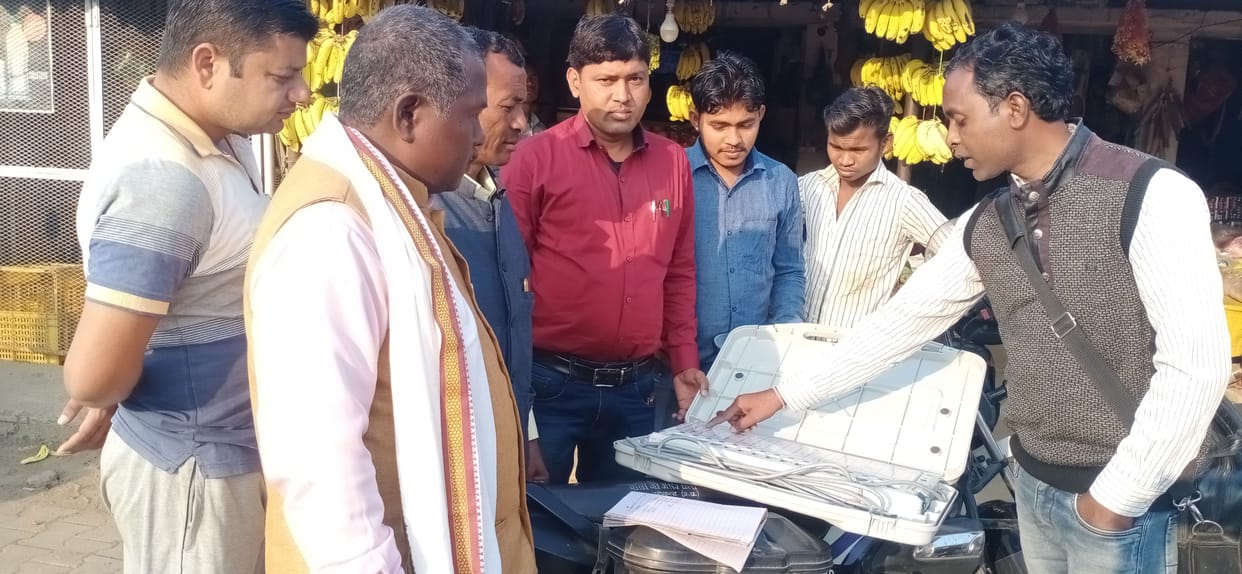 Youth and villagers explained how to vote with EVM