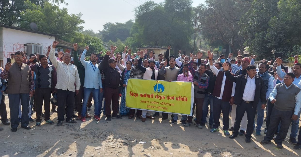 Electricity workers demonstrated against the Electricity Amendment Bill