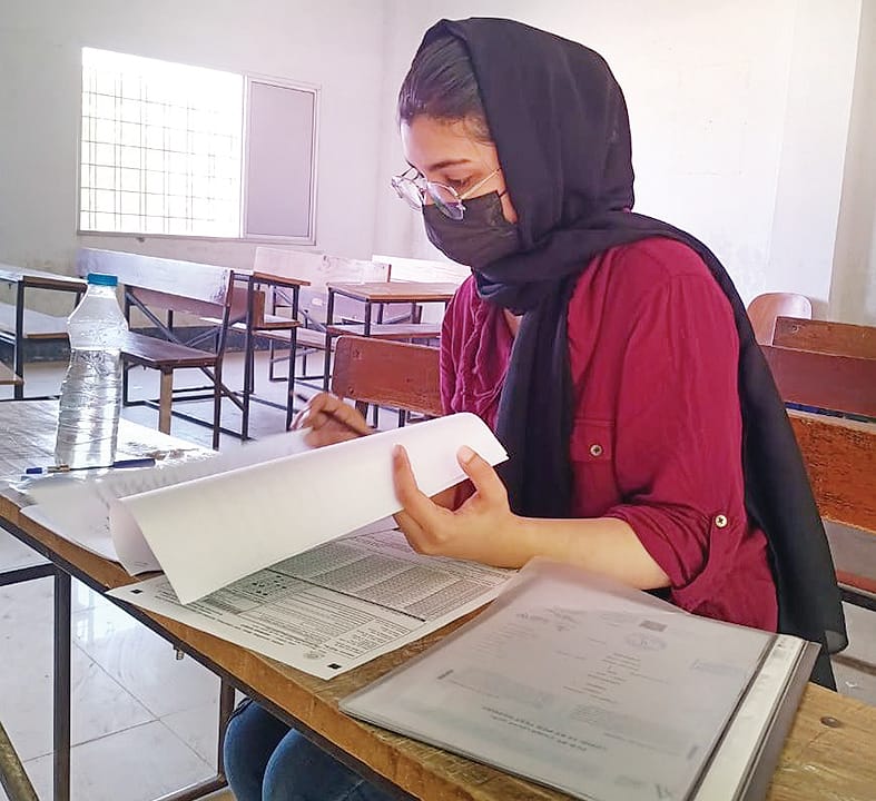 Ayesha came to Belha from Saudi Arabia to give CBSE board exam