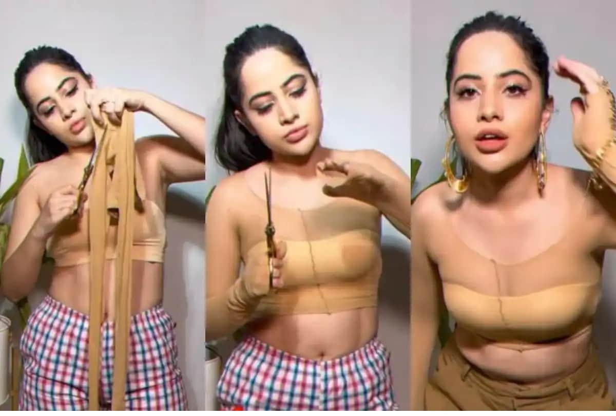 actress Urfi Javed Shares DIY Video of Turning Stockings Into Top Netizens Troll Inko Kapade Daan Kardo